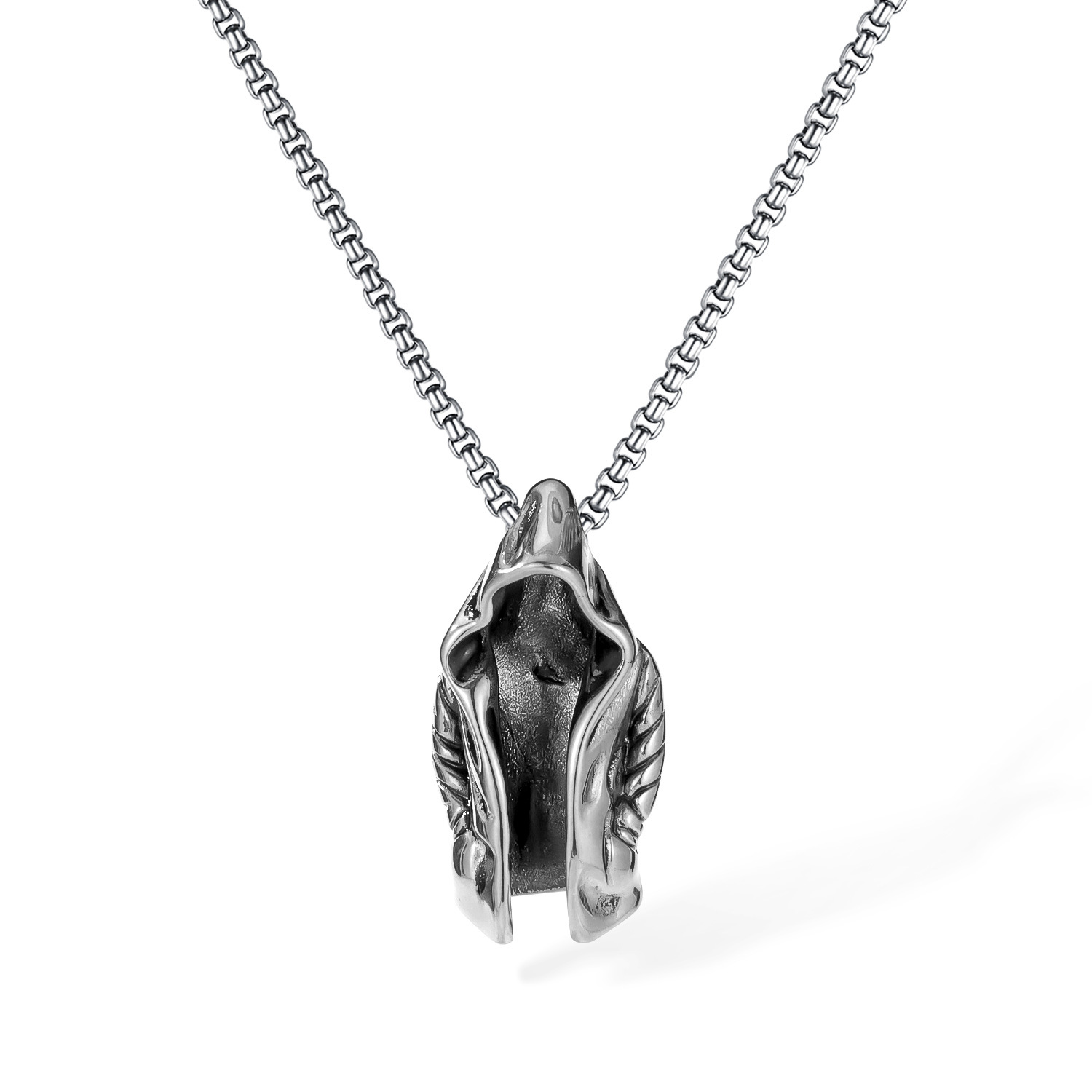 Gx2605b-steel color pendant   3*55 with chain