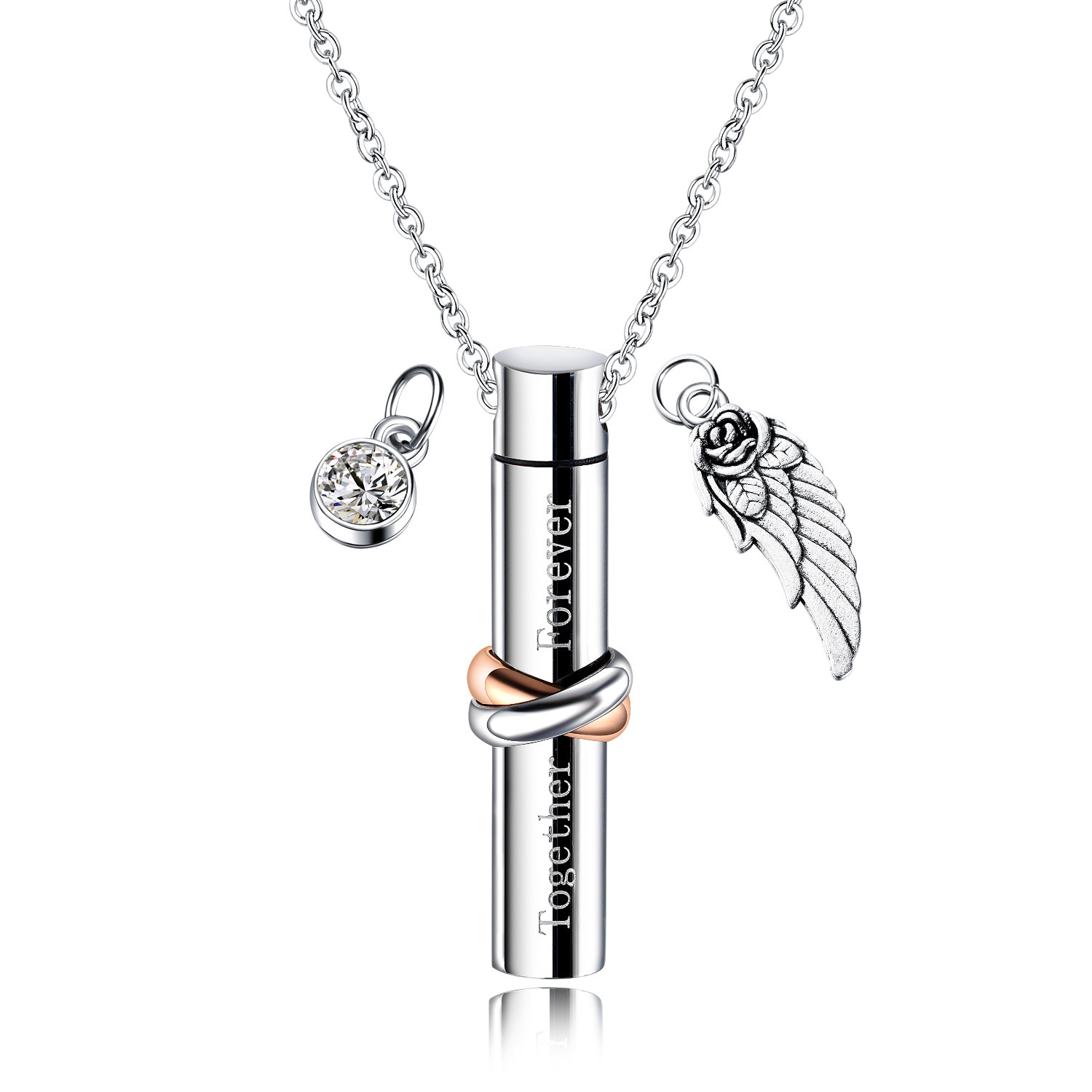 [1520] necklace wings zircon accessories