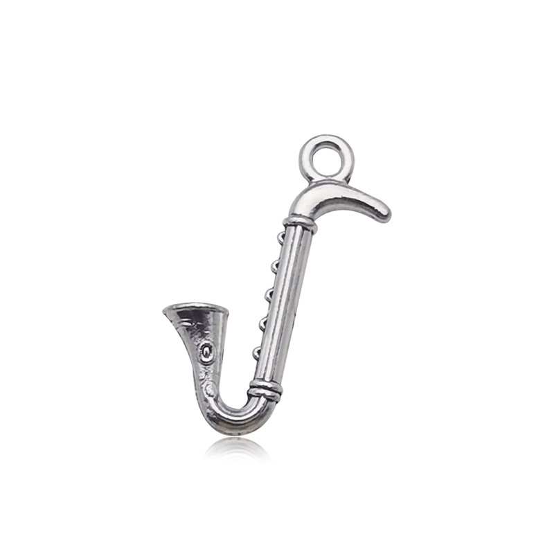 1 antiquesilver instrument saxophone 16x26mm-1.4g-15562