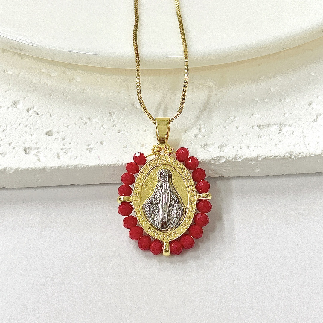 Big red two-color master pendant necklace pendant