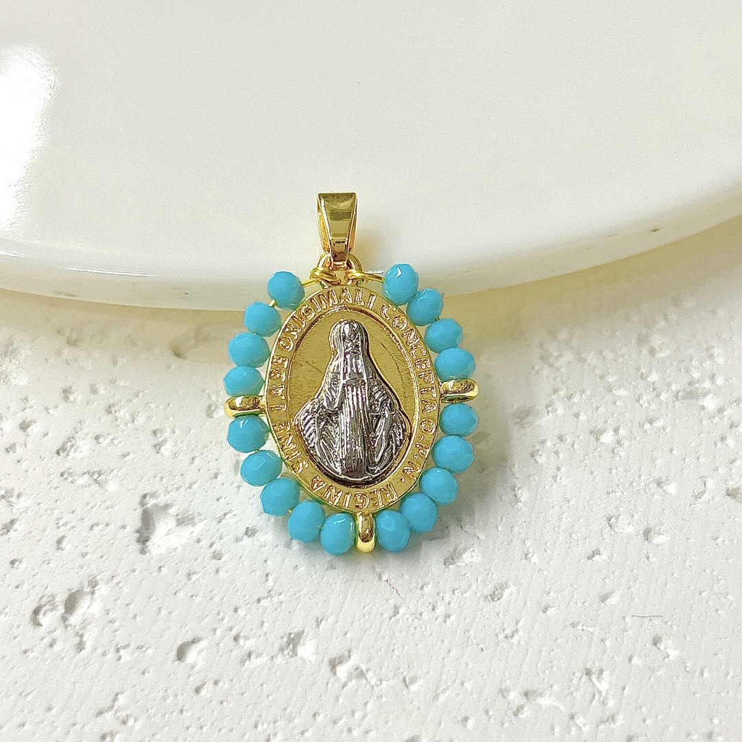 Lake blue two-color virgin pendant