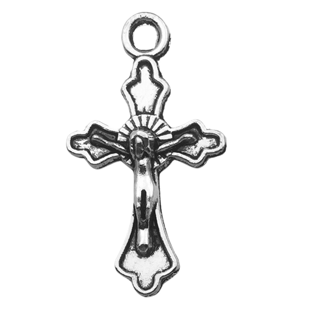 antique silver cross 17x30mm-9822-1.3g