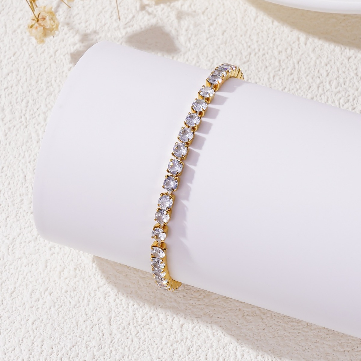 S569 Crystal elastic bracelet gold