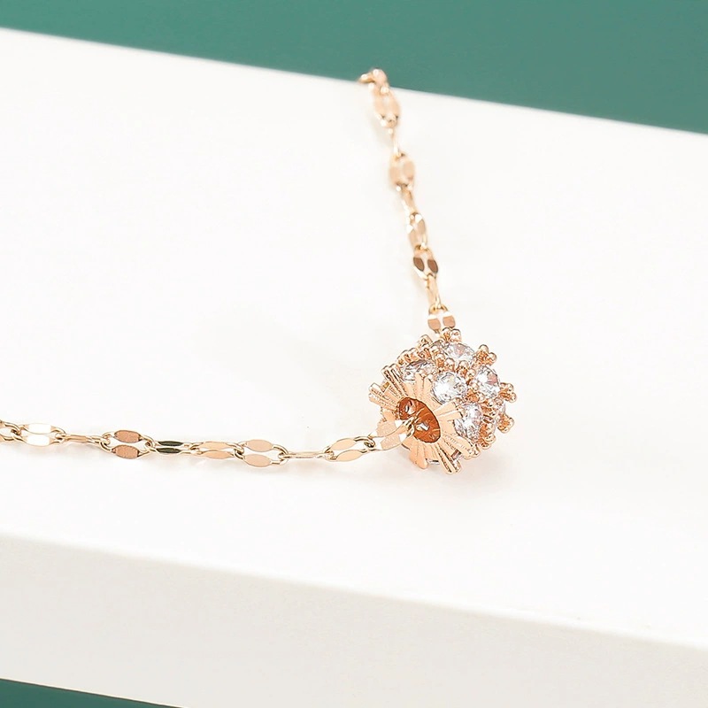 T0046 small waist necklace rose gold