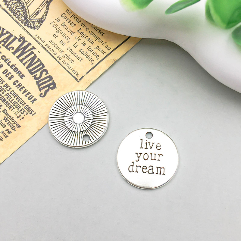 letter live your dream19 * 19mm-2.7g-2491