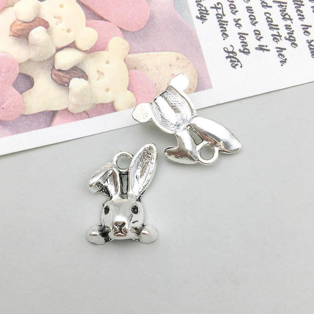 antique silver rabbit head 10*14mm-0.8g-6708