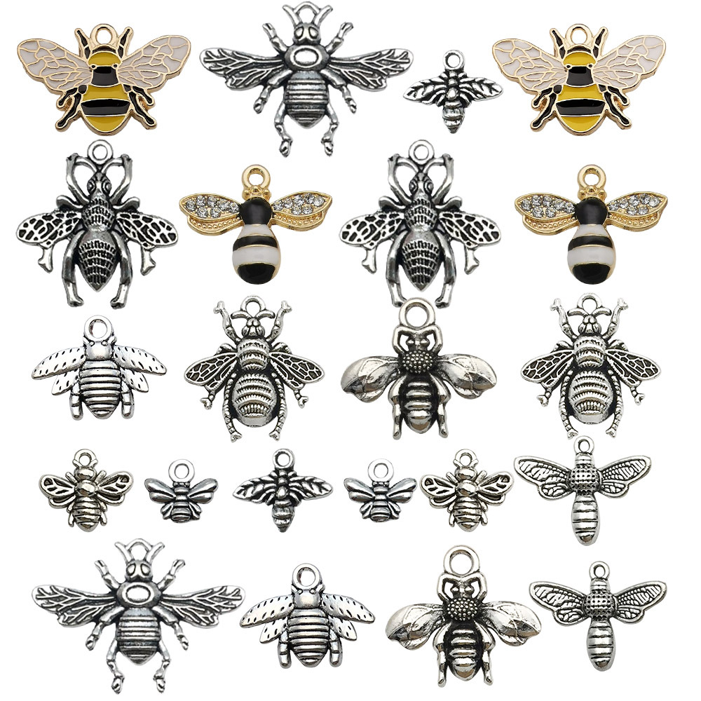 Mix 22 antique silver bees series-30g-SN12