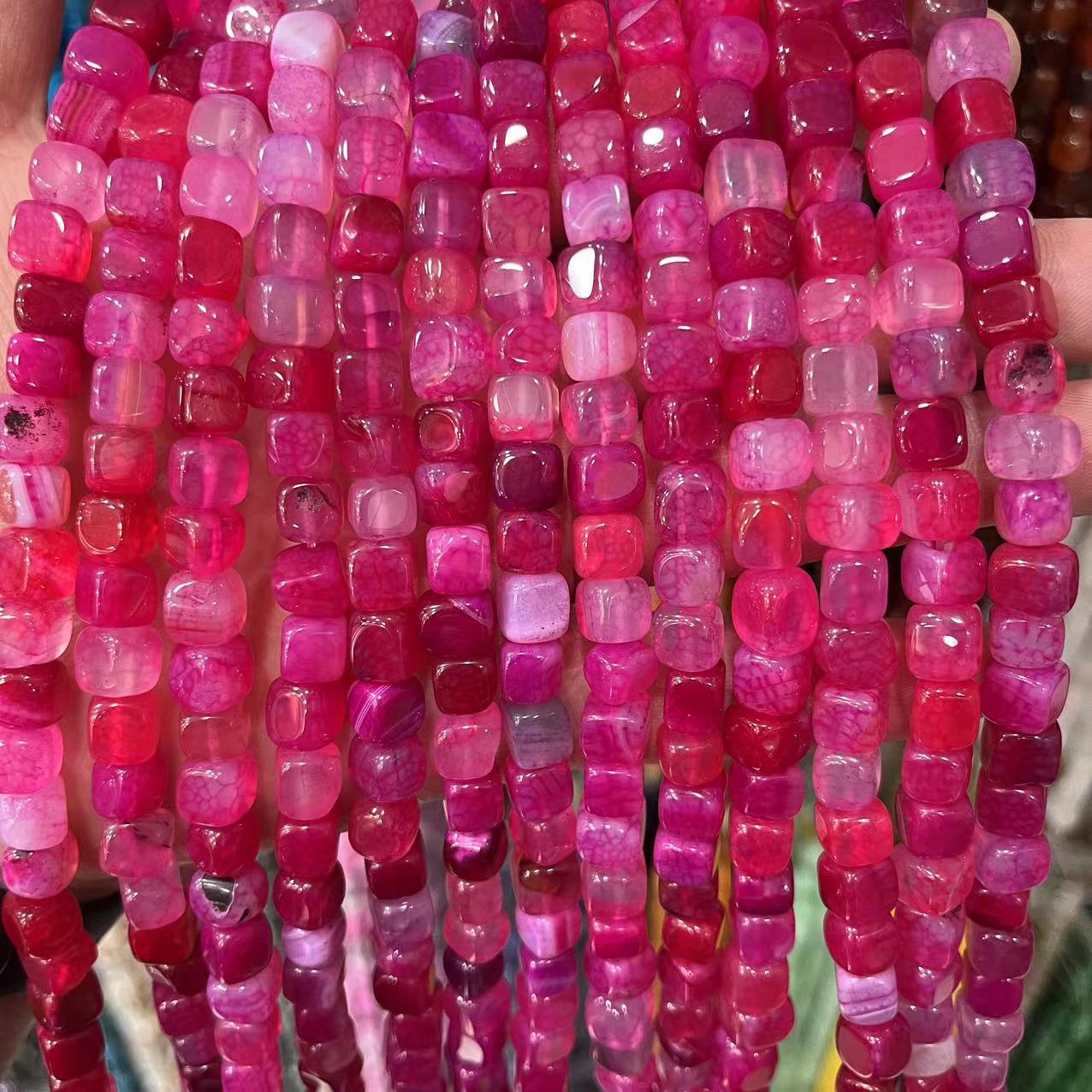 Red cracked agate