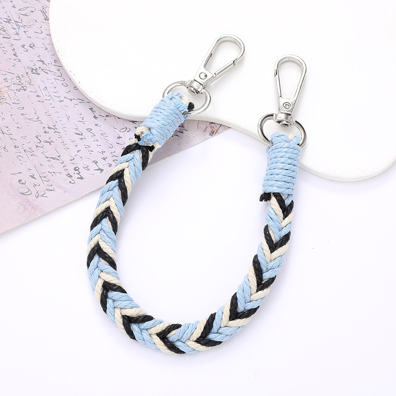 K2640 color matching double buckle portable chain Blue Black and White