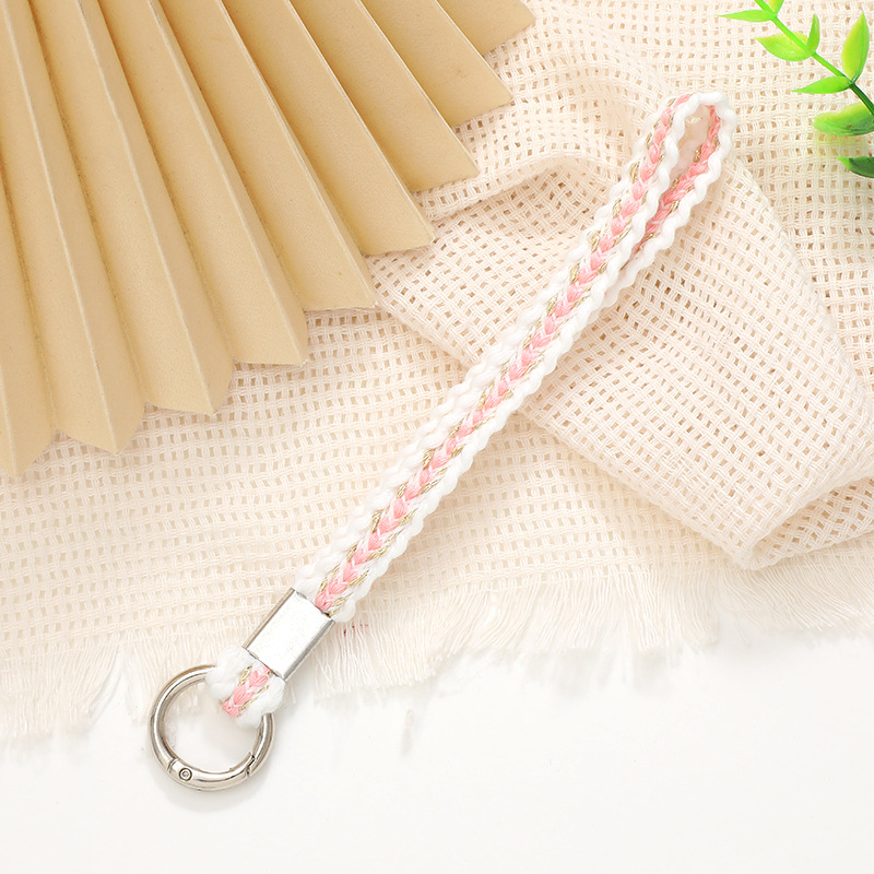 K2513 short hand strap pendant pink and white