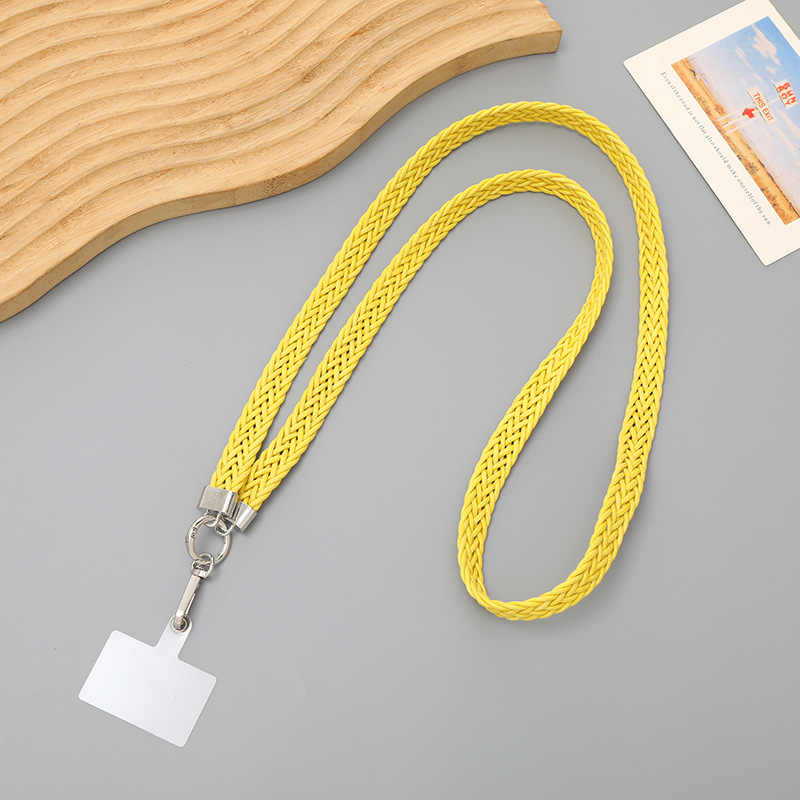 K2484--9-strand woven crossbody chain (yellow)