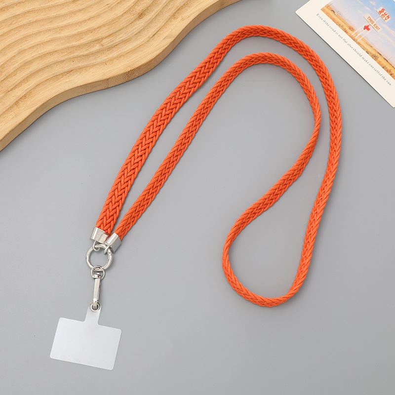 K2485--9-strand woven crossbody chain (orange)