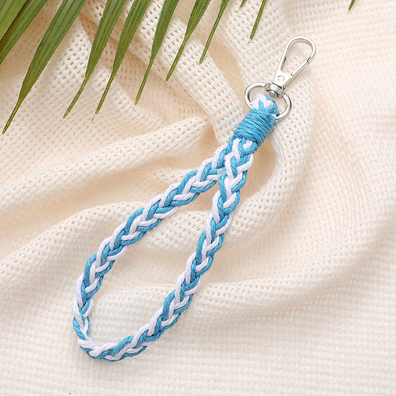 K2616 three-strand braid pendant white dark blue