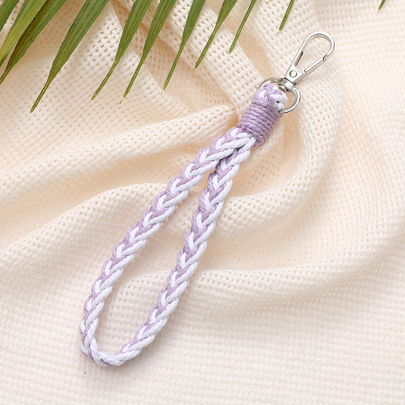 K2617 three-strand braid pendant purple White