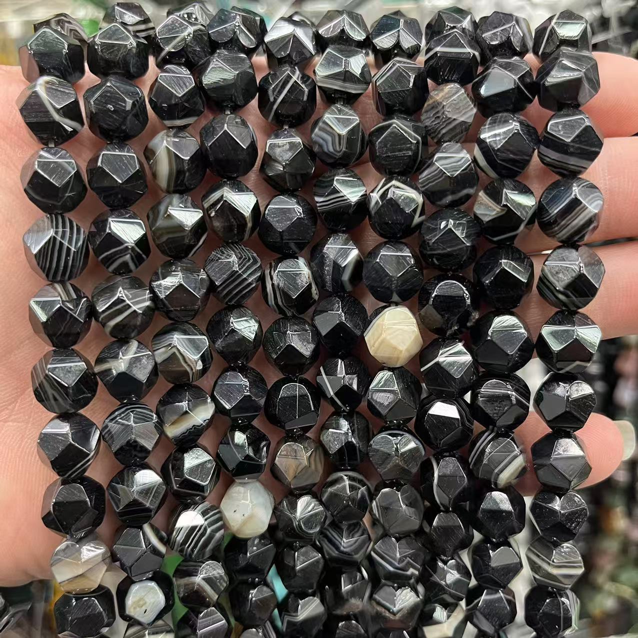 Black striped agate