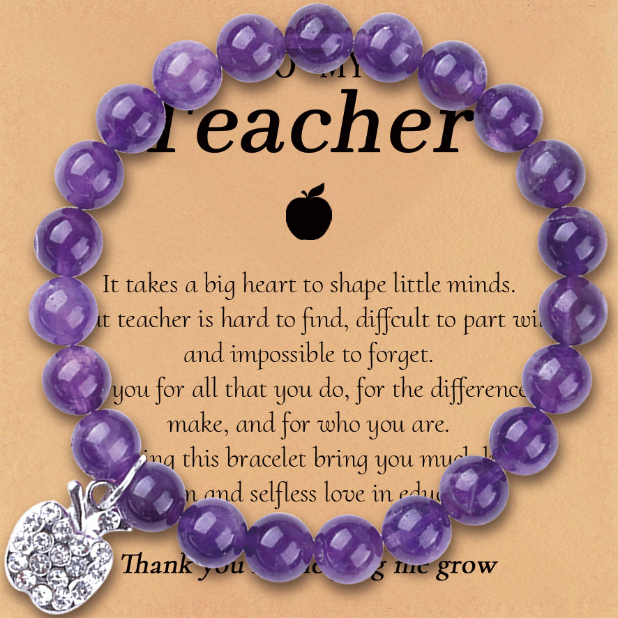 Amethyst Apple Diamond Pendant Teacher Card 1