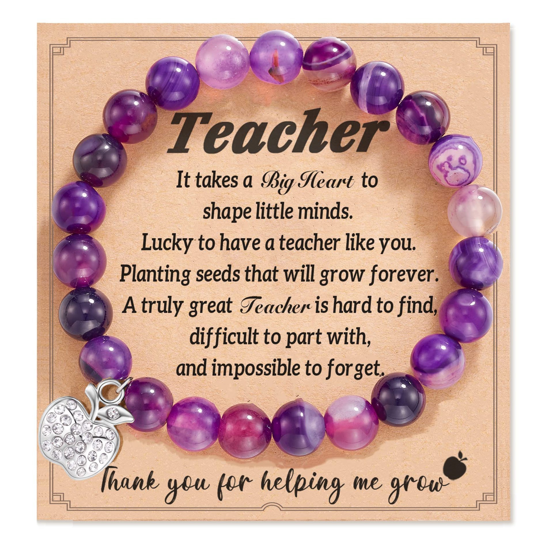 Dream Amethyst Apple Diamond Pendant Teacher Card 2