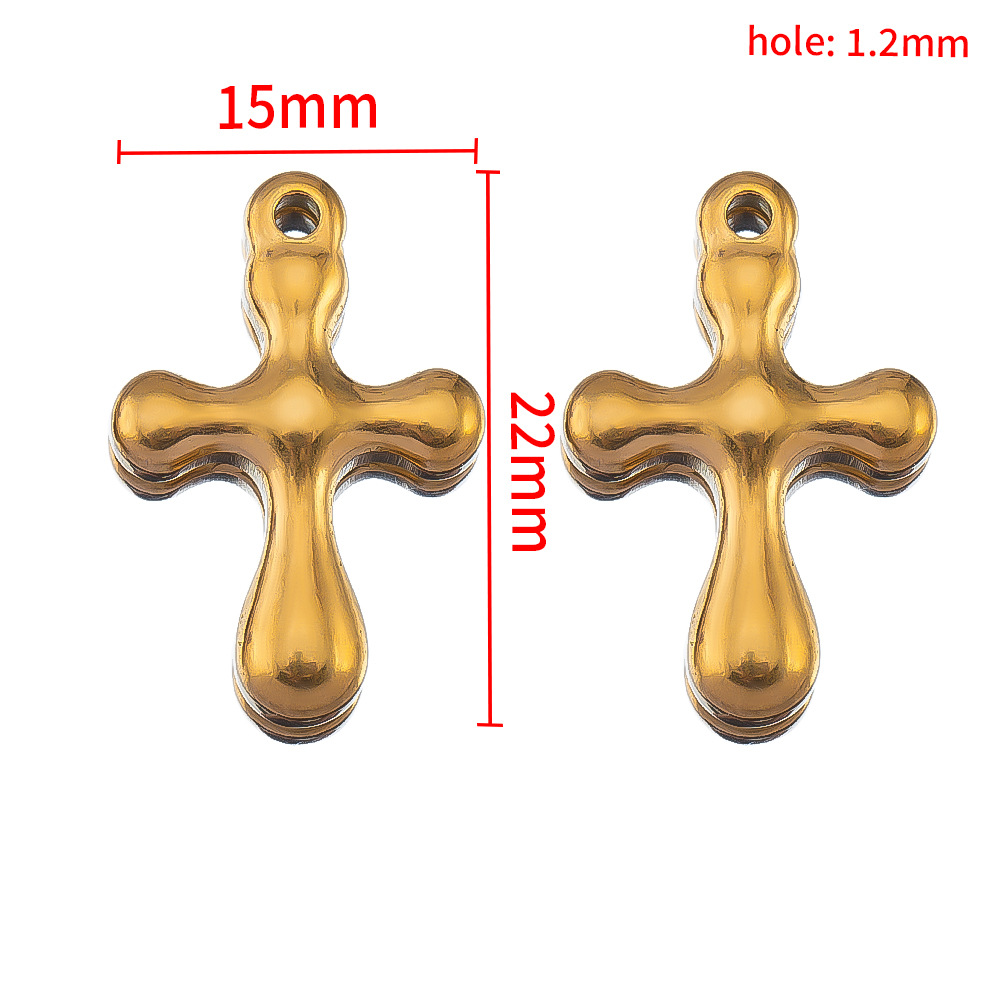 15×22mm wave cross-gold