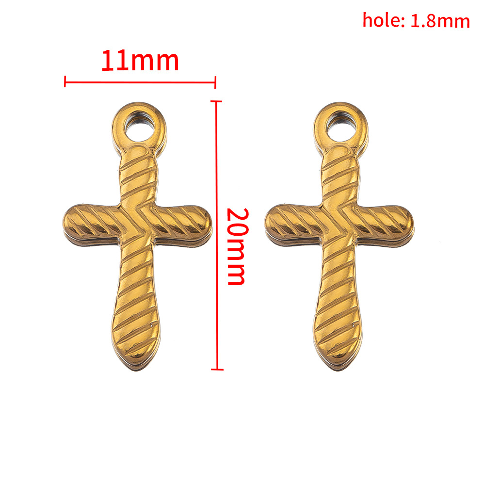 11×20mm striped cross-gold