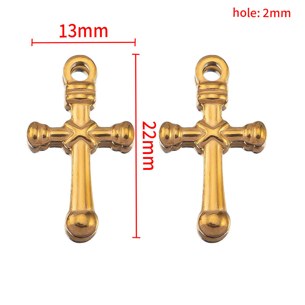 13×22mm cross cross-gold