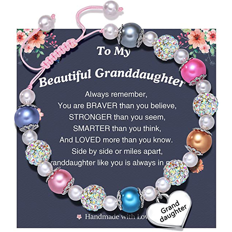 Lettering Granddaughter   colorful   Granddaughter card