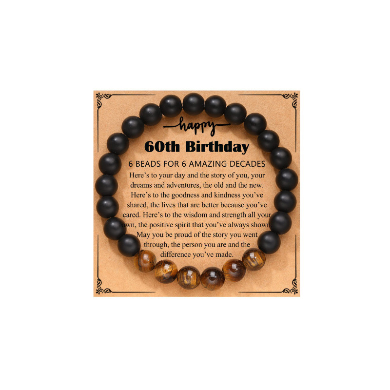 Frosted Black   Tiger Eye   60th Birthday Card