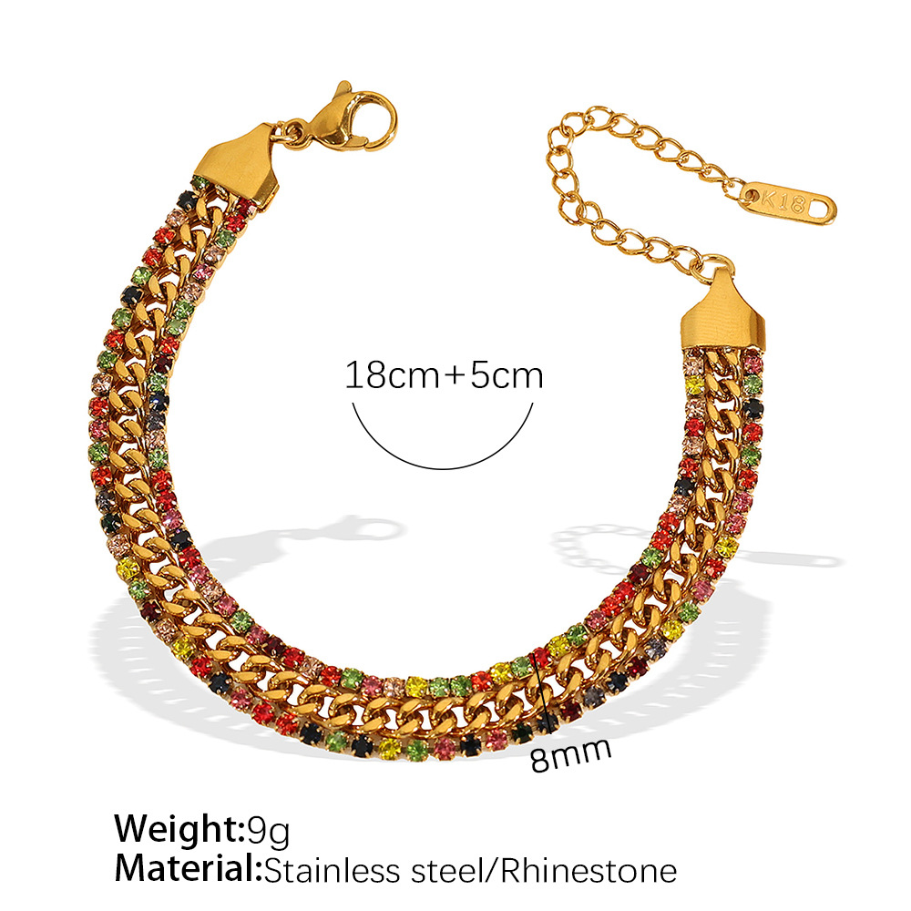 Sl123crg colored diamond gold bracelet