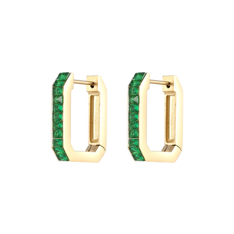 14K gold + Green Diamond