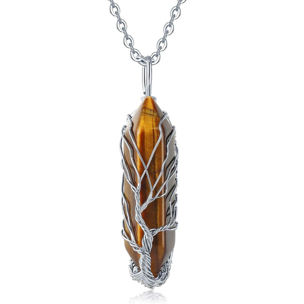 silver Tiger Eye Chain