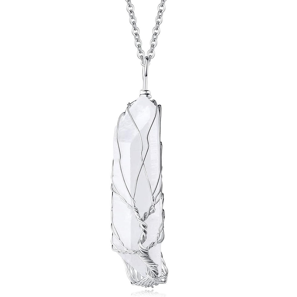 silver white crystal chain