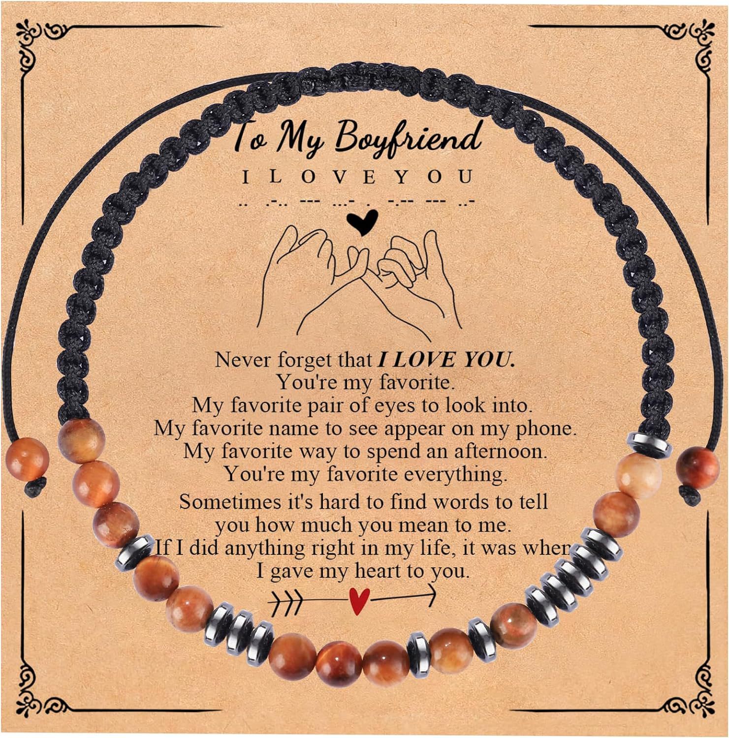 Yellow Tiger Eye   To My Boyfriend card