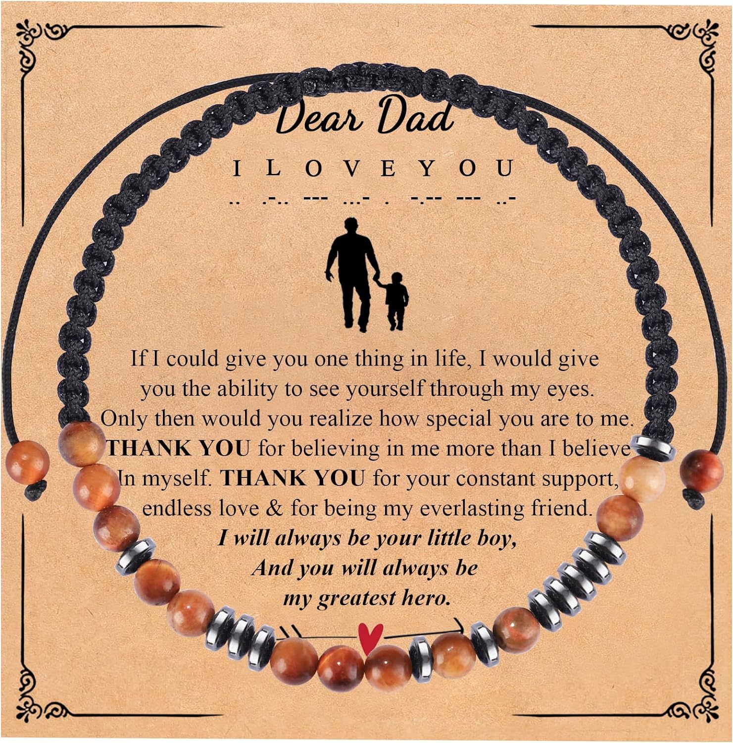 Yellow Tiger Eye   Dear Dad card (son)