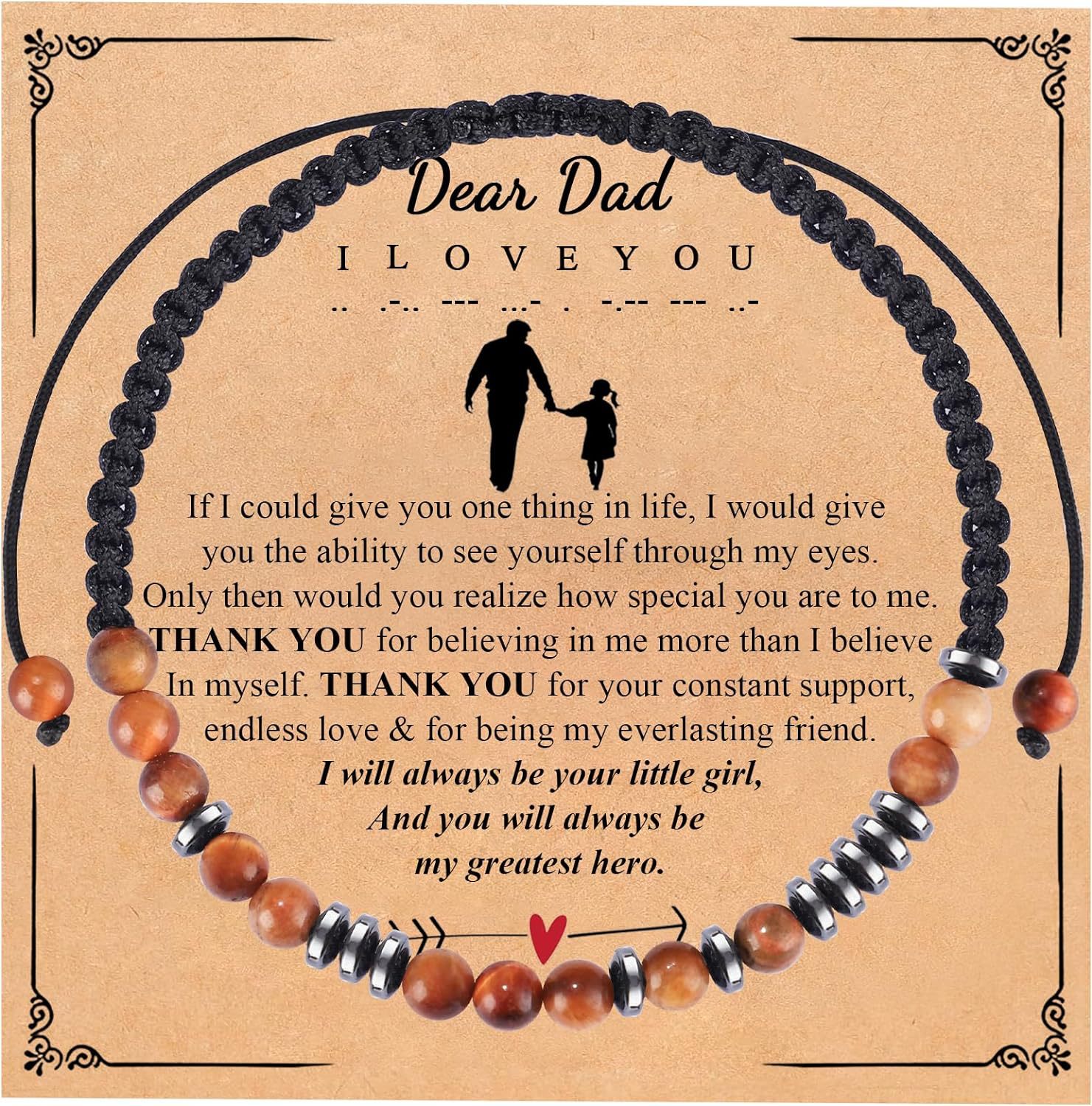 Yellow Tiger Eye   Dear Dad card (daughter)