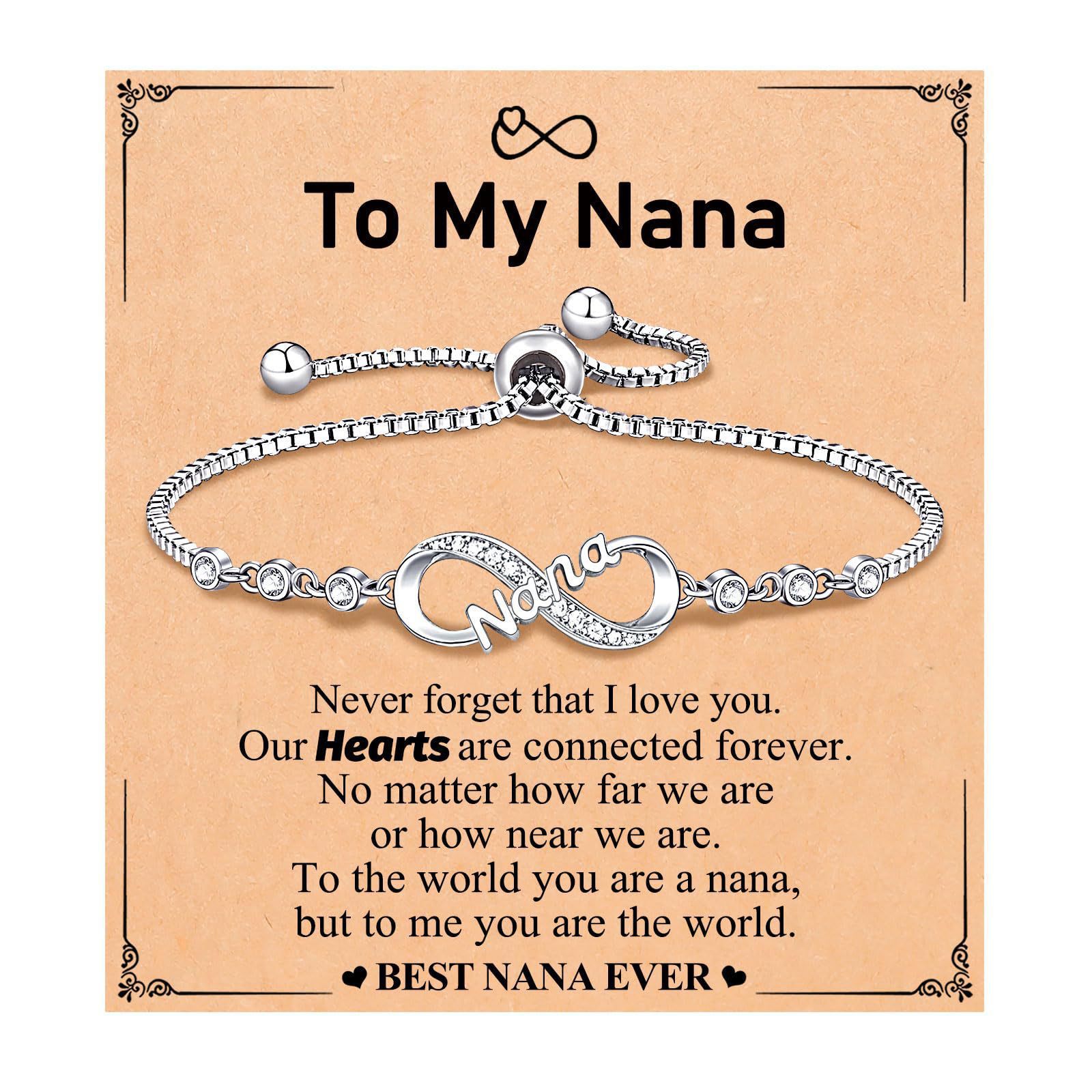 To My Nana Card Infinity Symbol Bracelet