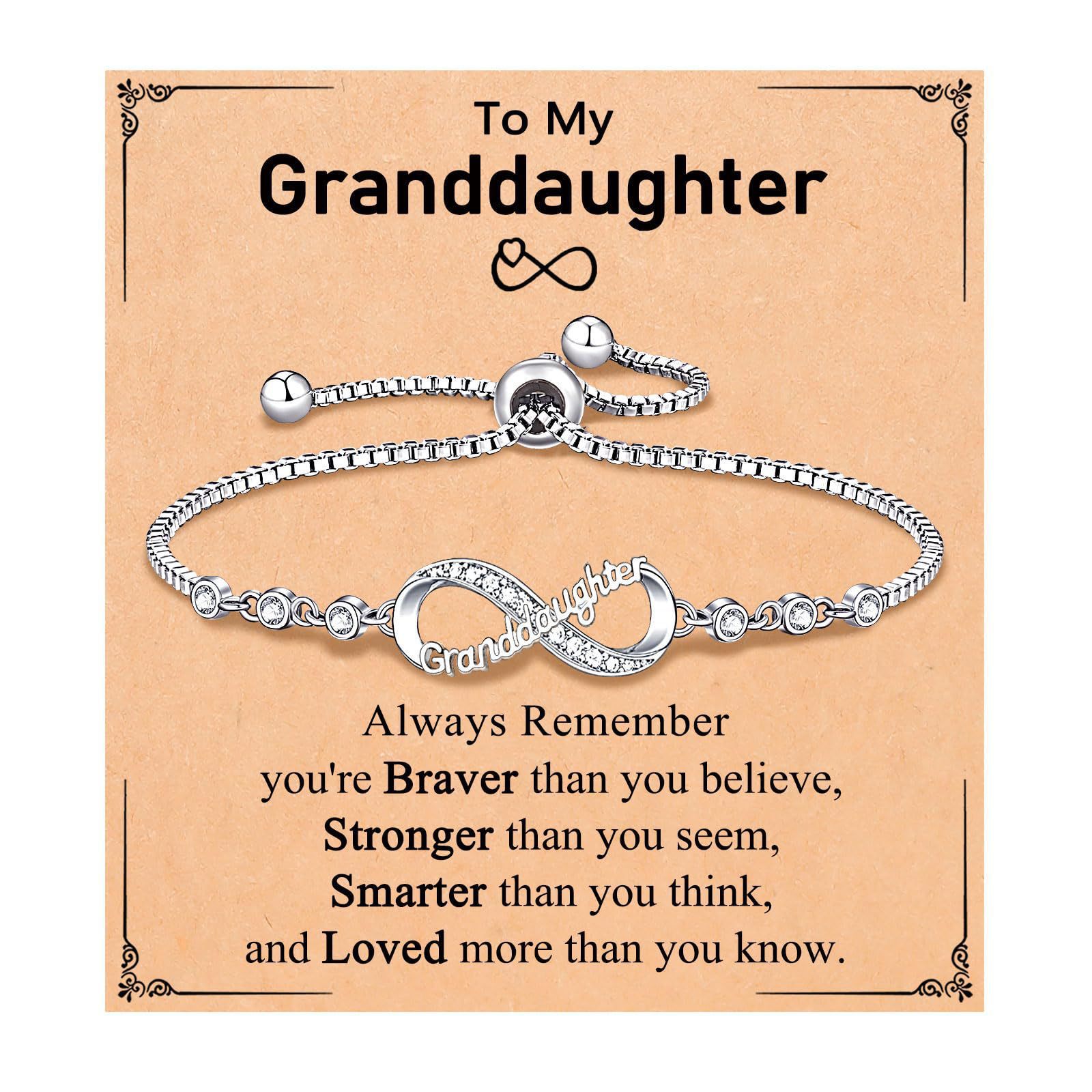 To My Granddaughter Card Infinity Symbol Bracelet