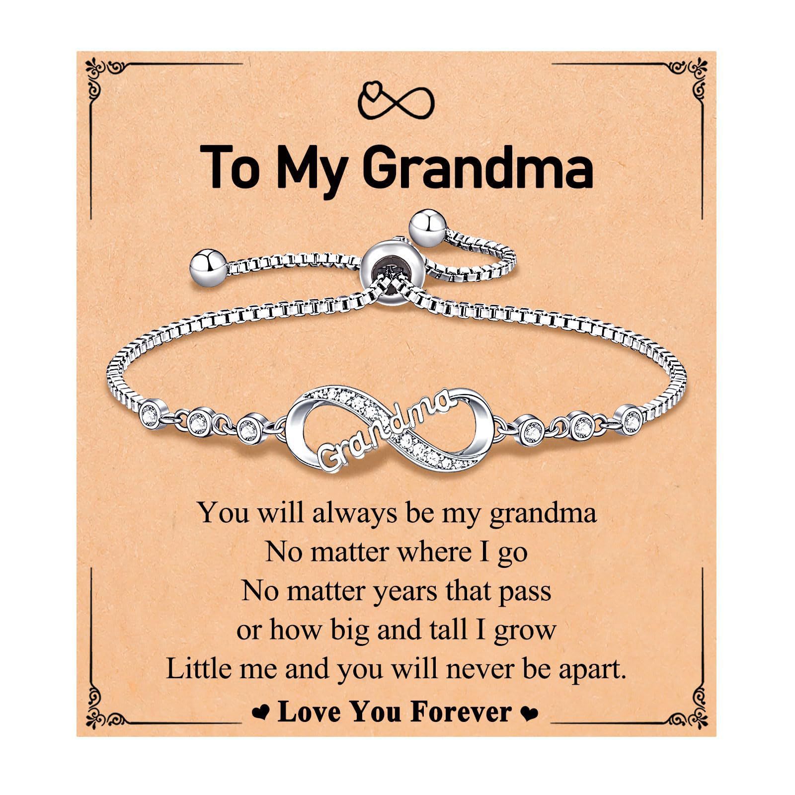 To My Grandma Card Infinity Symbol Bracelet