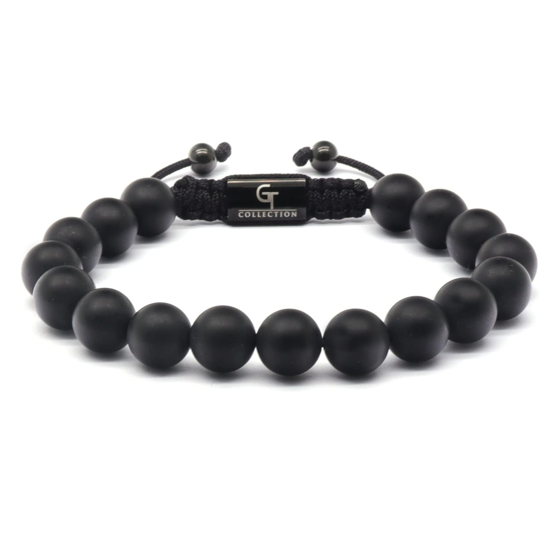 10mm black frosted bracelet