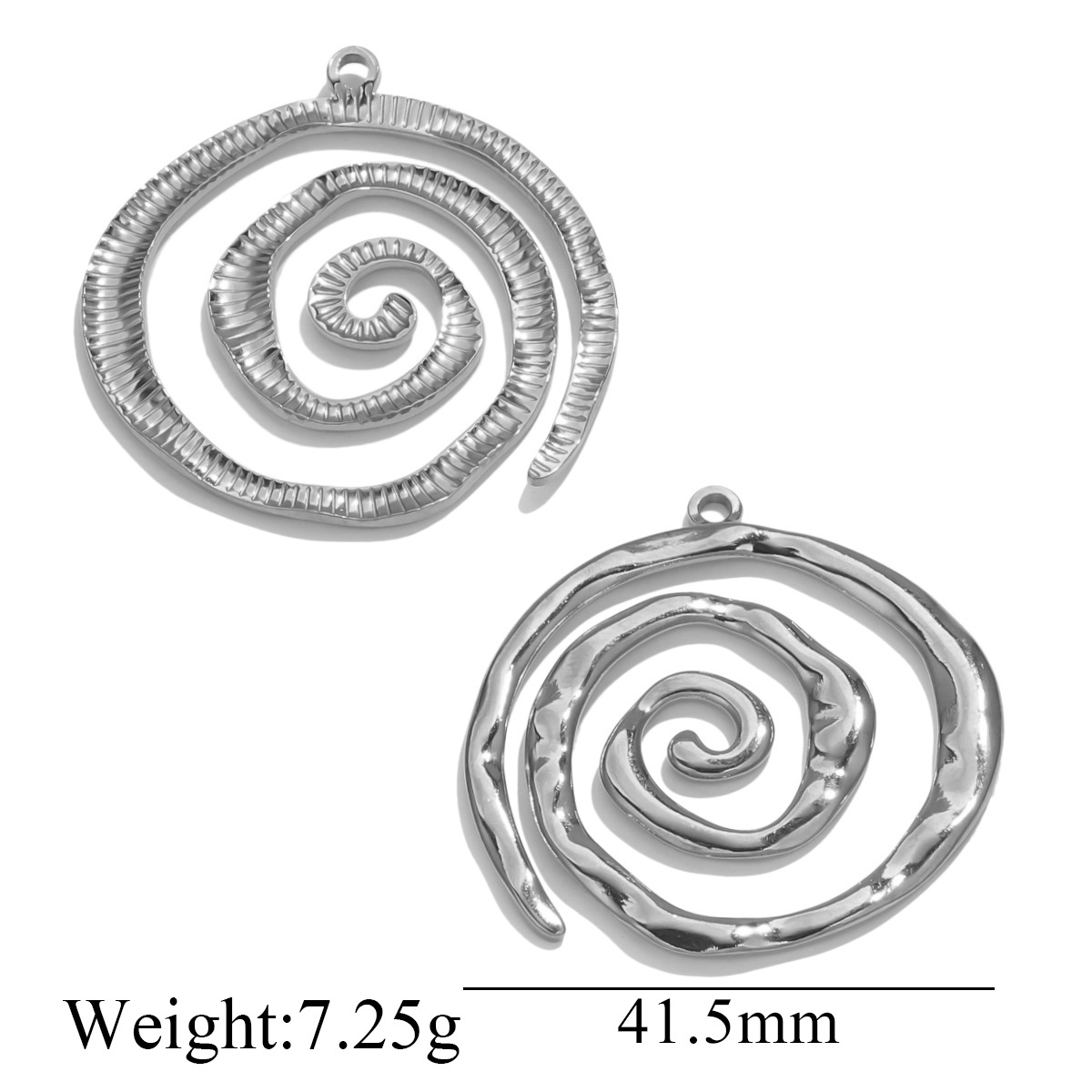 Single hole spiral pendant-steel color