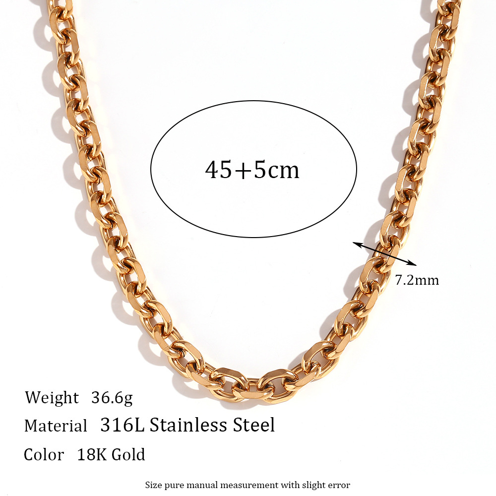 Gold necklace -45cm  5cm