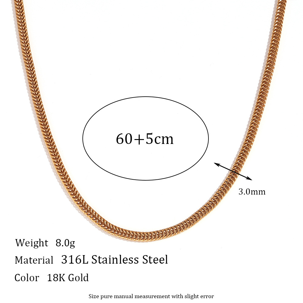 Gold necklace-60cm   5cm