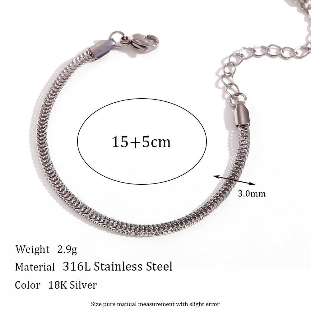 Steel bracelet-15cm   5cm