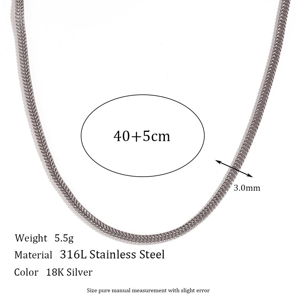 Steel Necklace-40cm   5cm