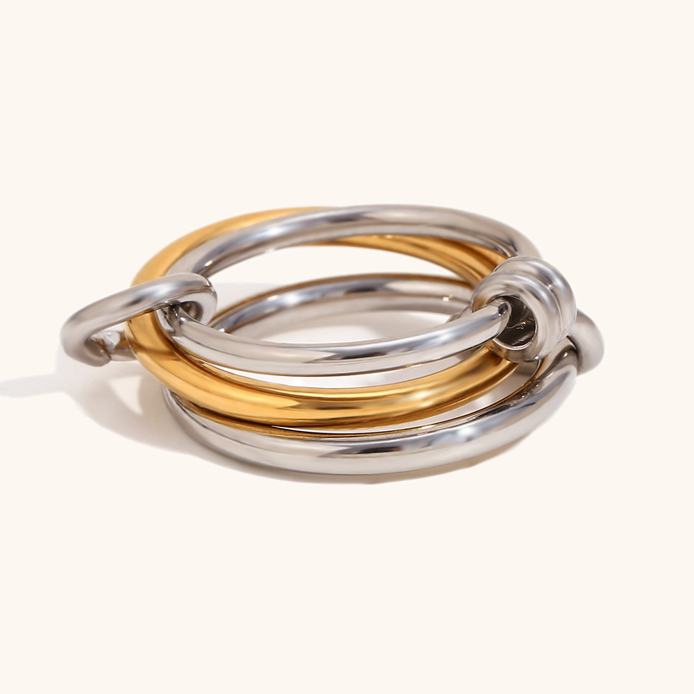 Double layer circle metal ring-two colors 1