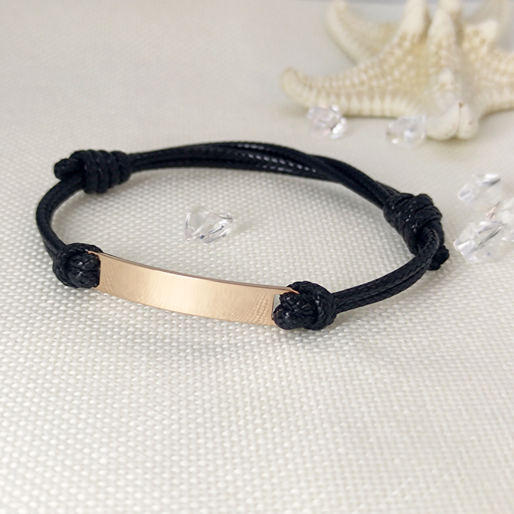 Black Rope   Rose Gold