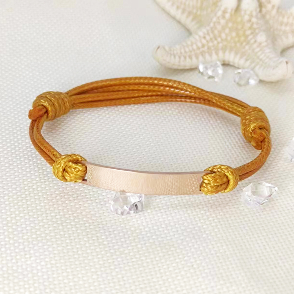 Orange Rope   Rose Gold