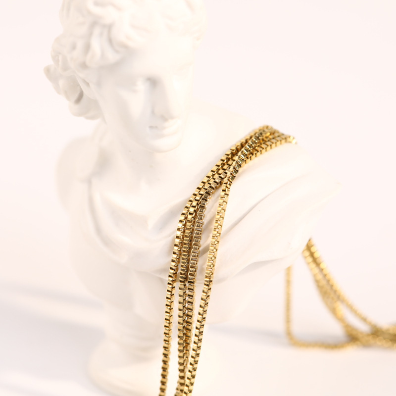 1.5mm box chain 40 5cm gold