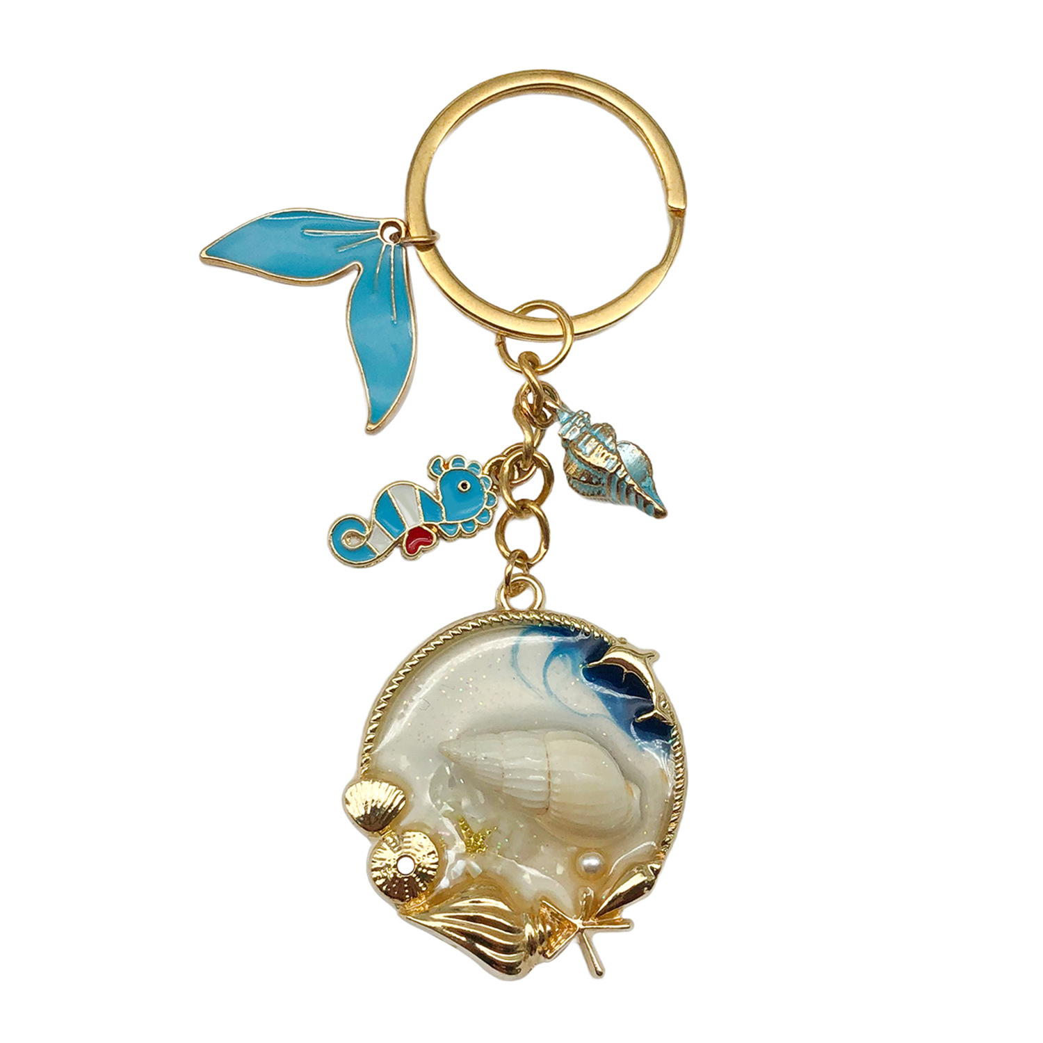 Er593 [blue seahorse] 9.7x3.4cm-11.2g