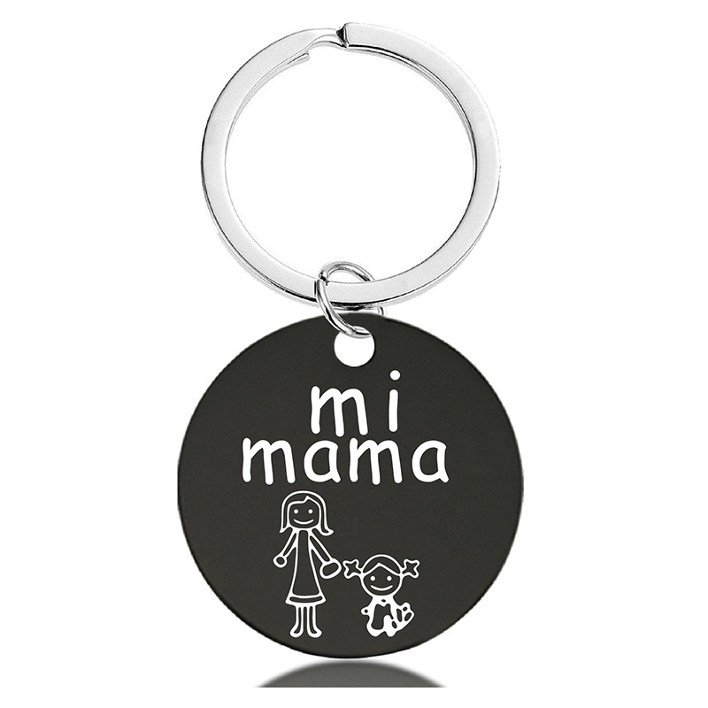 [Key ring Silver] Y00035 keychain Black