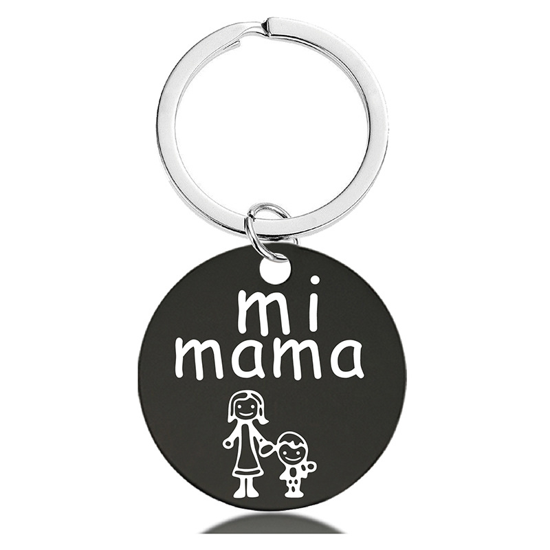 [Key ring Silver] Y00036 keychain Black