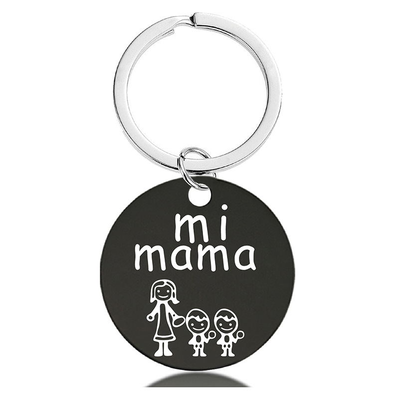 [Key ring Silver] Y00039 keychain Black